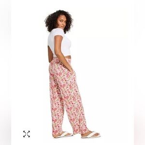 Bar lll print wide leg pant floral elastic waist